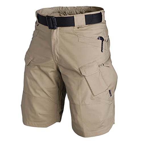 Songyi Short Tactique pour Homme Extérieur Séchage Rapide avec Plusieurs Poches Léger(Size:XL,Color:Kaki) Cover