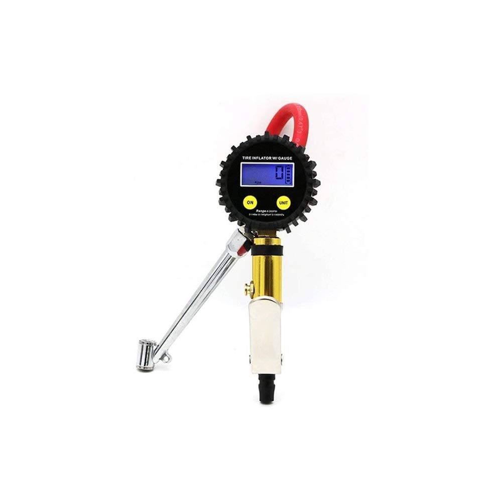 AGAATI Medidor de presión de neumáticos Digital, inflador y desinflador de 0-150PSI, medidor de presión de neumáticos de Alta Resistencia, Soporte del medidor de presión de neumáticos