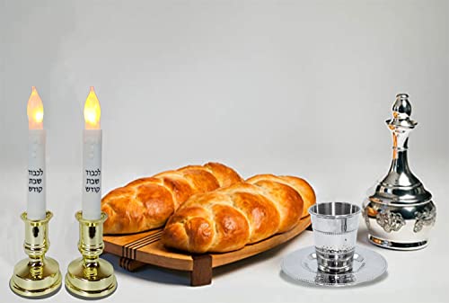 Ner Mitzvah Kiddush Cup And Tray - Premium Quality Stainless Steel Wine Cup - For Shabbat And Havdalah - Judaica Shabbos And Holiday Gift #TOP2