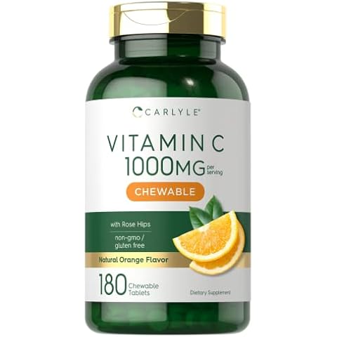 Carlyle Vitamin C Chewables | 1000mg | 180 Chewable Tablets Cover