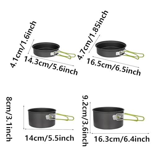 Marmite de camping anti-adhésive : cuisinez proprement pour 2 à 3 personnes sans encombrement - 5