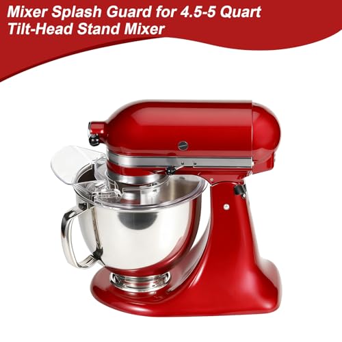 Pouring Shield for KitchenAid 4.5-5 Quart Tilt-Head Stand Mixer, Fits Stainless Steel Glass Ceramic Bowls by Reikame - Used condition - Image 2