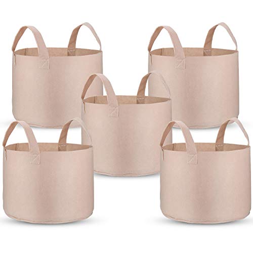 PEYOU Bolsa de Cultivo de Plantas 20L(5 Piezas), Saco para Plantas ...