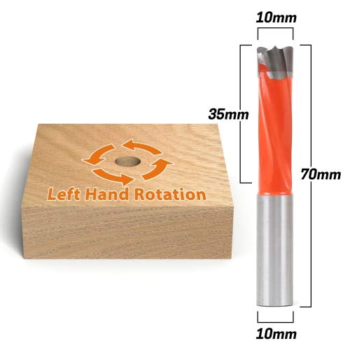 Yonico Brocas de perforación para mano izquierda (5 unidades) 10 mm 10 mm vástago 41210L-5PK