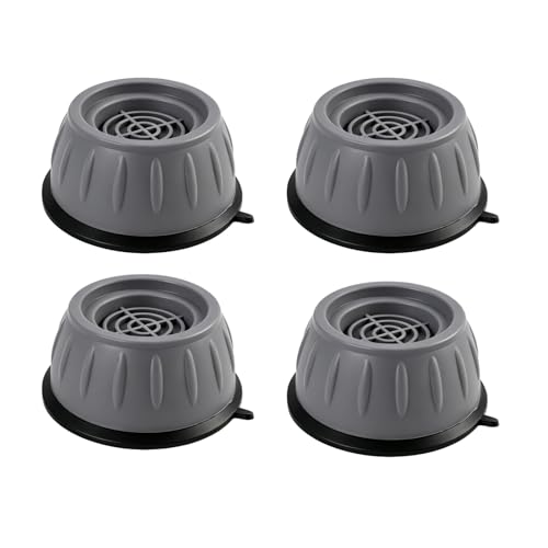 4 Pieds Anti-Vibrations pour Machine à Laver, Patins en Caoutchouc Antidérapants Universels, Cales Amortisseurs pour Lave-Linge Sèche-Linge Lave-Vaisselle, Réduction du Bruit et Stabilité Accrue