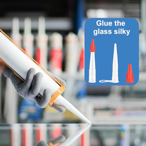 25pcsSilicone Nozzles with Caulk Cap Covers,Caulking Nozzles for Silicone Sealant Nozzle, Silicone Tube Sealing Finisher Nozzle for Mastic Cartridge Caulking Gun Tips, with 5 Sealant Finishing Tools - Image 4