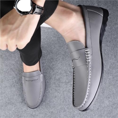 Mens Wedding Loafers Slip On Leather Comfortable Dress Shoes for Business Casual Lightweight Flexible Walking Shoes2