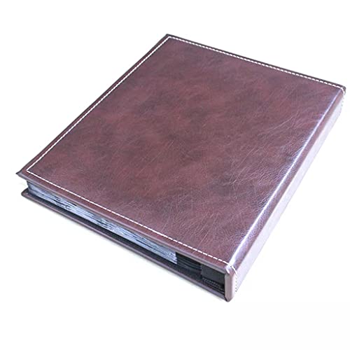 Pnnerr Large Leather Photo Albums Totaling 40 Sheet 80 Sides Scrapbook Wedding Guest Book Diy Memories Book Insert Album (Color : White-Patch Five-Pointed Star4, Size : 255Mm*215Mm*45Mm) #TOP3