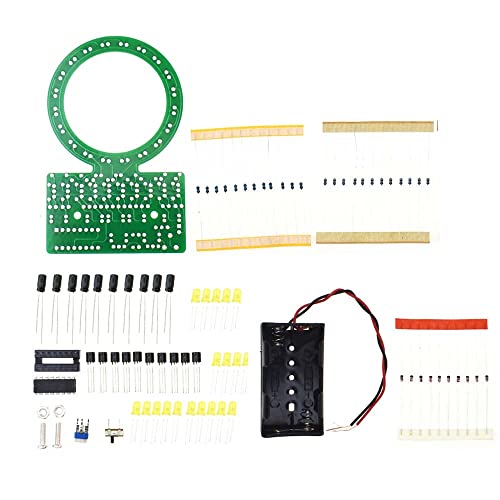 RELAND SUN Kit électronique à faire soi-même - Anneau dégradé - Lumière LED - CD4017 NE555 - Entraînement de soudage - Jaune