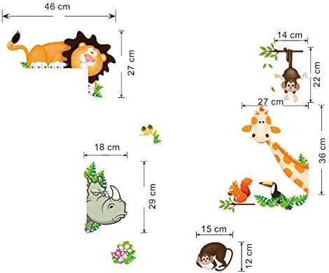 Miniatura 4 de Calcomanías para decoración de cuartos de niños el cuarto del bebé patio para niños decoración para el hogar encantadores diseños de MLM jirafa mono