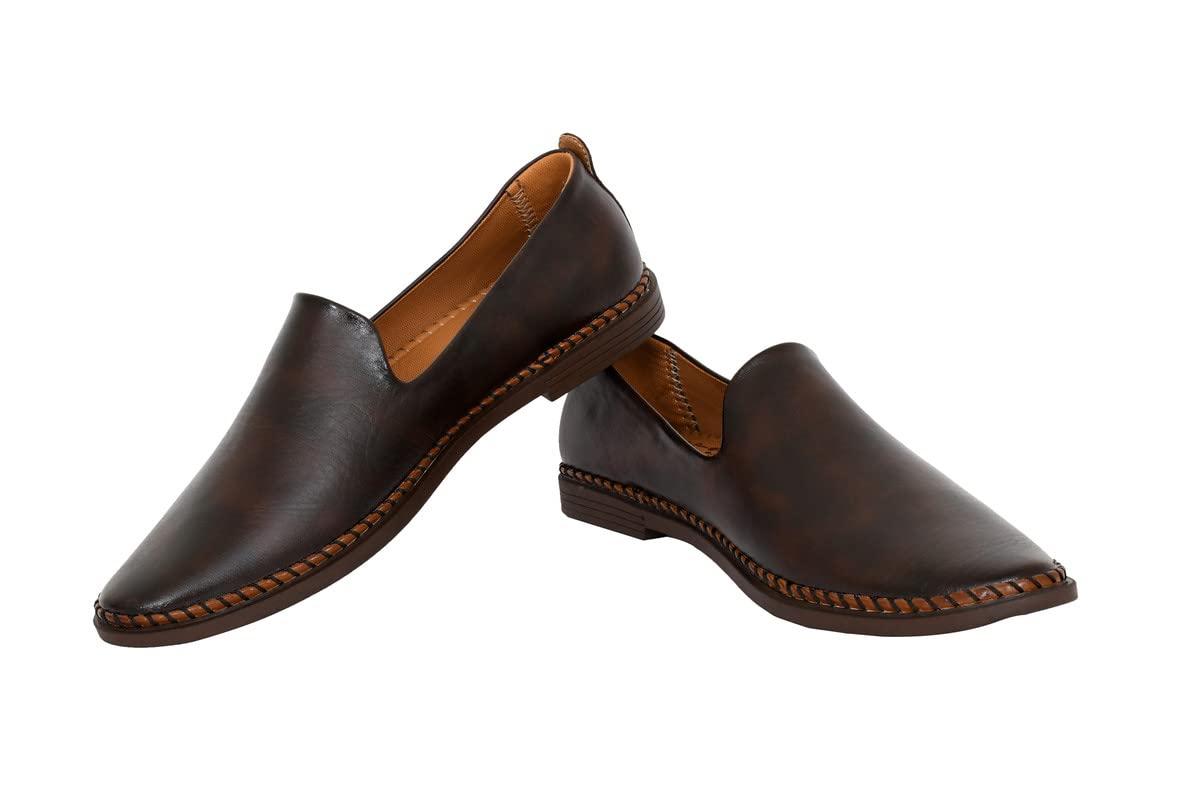Men's Stylish Casual Loafer Shoes, Brown, 7 UK-image-47