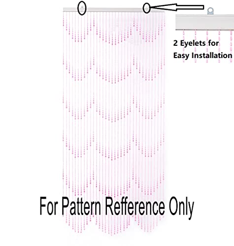 3 Ft X 6 Ft 34 Strands Raindrops Pink Iridescent Beaded Curtain Door String Curtain Wall Panel Window Room Divider Blind For Wedding Coffee House Restaurant Parts Home Decoration( Pink Iridescent) #TOP2