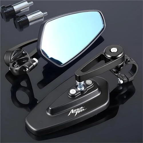 Espejos retrovisores de manillar para motocicleta Africa Twin CRF 1100 1000 L de aluminio negro