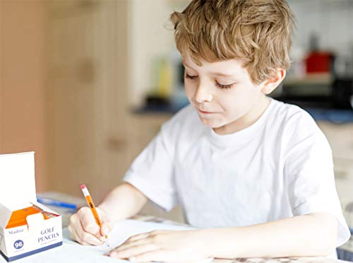 Madisi Golf Pencils with Eraser, 2 HB Half Pencils, 3.5" Mini Pencils, Pre-Sharpened, 96 Count