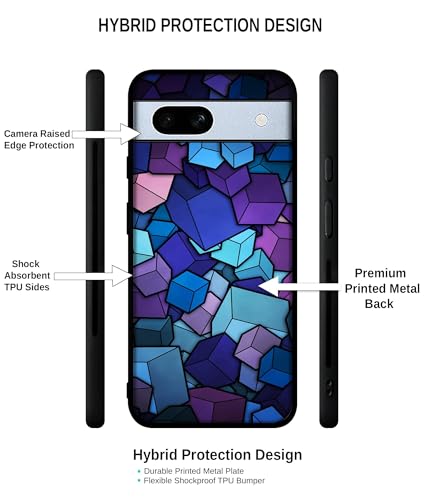 Image of Color Box Design Premium 2D Printed Metal Back Case Cover for Google Pixel 7A 5G