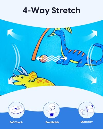 Image of maamgic Boys Swim Trunks with Compression Liner Quick Dry Swim Shorts Anti-Chafe Boy Bathing Suit