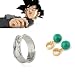 2 PCS Anime Goku Z Dark Goku Figure Time Bague Halloween Cosplay Goku Agate Hoop Boucles d'oreilles Modèle Jouet Dragon Ball Figure Garçons Cadeau