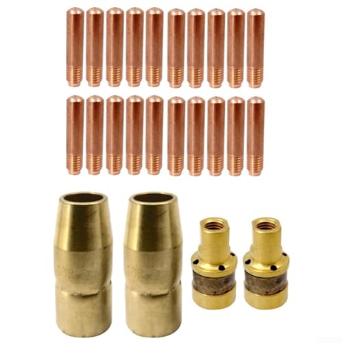GLFLOW Kit de gas de soldadura MIG con boquillas 169-715 y difusores 169-716 compatibles con accesorios de antorcha M-100/150 y H-9/10 (000068)