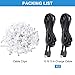 Sumind 2 Pack Micro USB Extension Cable 10 ft/ 3 Meters Male to Female Extender Cord Compatible with Wireless Security Camera Flat Power Cable, Cable Clips Included (Black)