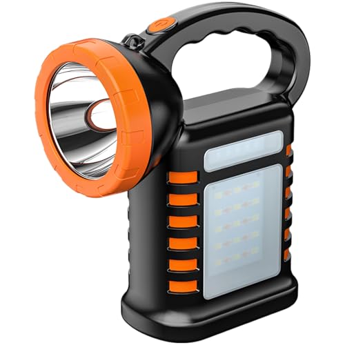 Linterna de patrulla y senderismo con carga solar y foco LED naranja de gran alcance