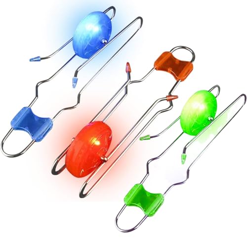 ArtCreativity Retro Light Up Gyro Wheels Set for Kids- 3, 8.5 Inch Gyroscope Rail Twisters Mesmerizing Spinning Lighting Effects, Spinning Top autism toys, sensory toys for kids, Gift for boys & Girls