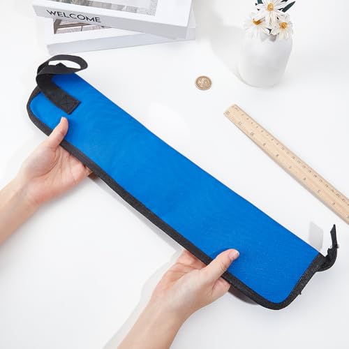 Image of GORGECRAFT Drum Stick Bag Portable Drumstick Zipper Bag with Handle 47cmx20cm Drum Stick Holder with Floor Tom Attachments Blue Carrying Handbag for Percussion Drumstick Mallets Brushes Storage
