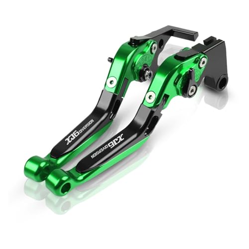 Ersatzhebel Motorrad Einstellbare Ausziehbare Bremskupplungshebel Für Yamaha XJ6 N XJ6 Diversion 2009-2012 2013 2014 2015 Faltbare Hebel Griff(Green)