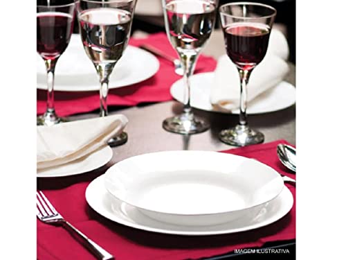 Jogo de Pratos Rasos 24cm Nadir Opaline Duralex Linha Menu 6 Peças