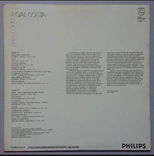 Gal Costa - Lp Personalidade - Sucessos - 1987