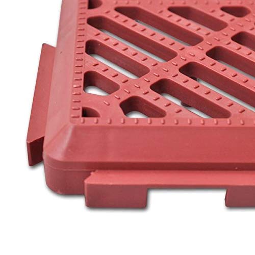 Garden Mile® Antislip modulaire tuinpadtegels patio terrasplanken in elkaar grijpende tegels weerbestendig antislip dekplank waterdicht sterk robuust duurzaam kunststof (terracotta x 5) - Image 6