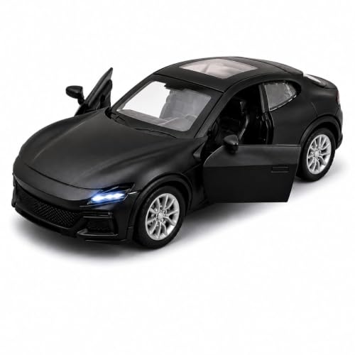 Image of TEC TAVAKKAL 1:36 Scale Diecast Metal Toy Car with Openable Doors, Pull-Back Action, LED Lights & Music - Premium Mini Sports Car Model for Kids & Collectors (Porsche Black)