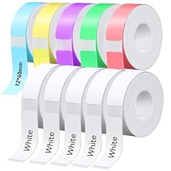 5 Rolls Color, 5 Rolls White,12mm×40mm(0.47"x1.57")