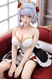 YOHAX 31.5 inches (80 cm) Anime Figure, PVC & TPE 1/2 Figure, Scale Doll, Painted and Finished Product, Joints, Removable Head, White (Off-white)