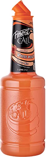 Finest Call Premium White Peach Fruit Puree, 1 Liter Bottle (33.8...
