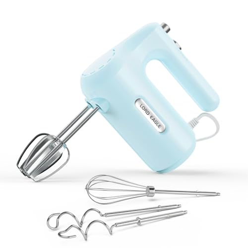 Image of Lord Eagle 5-Speed Small Hand Mixer Electric, 300W Compact Portable, Blue