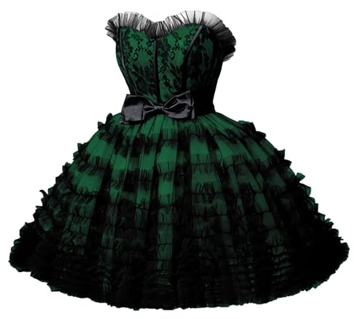 Gothic Tulle DAMA Dresses for Quinceanera with Black Ruffles Short Homecoming Dresses Applique Strapless DAMA Dress4