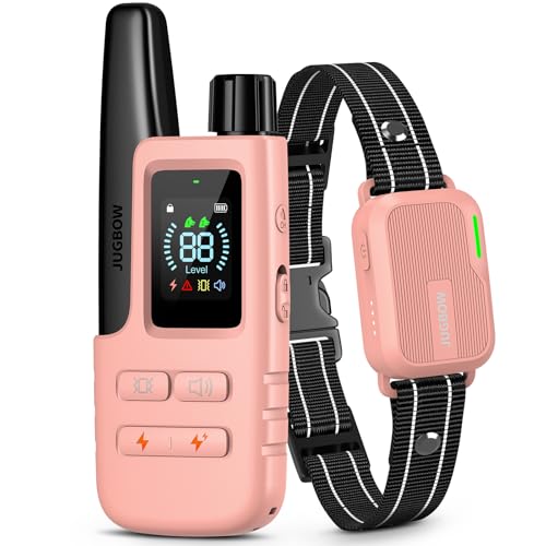 Jugbow Dog Shock Collar, 4200FT Dog Training Collar with Shock/Vibe/Beep 3 Mode, Rechargeable Waterproof E-Collar for Small Medium Large Dogs(PK)