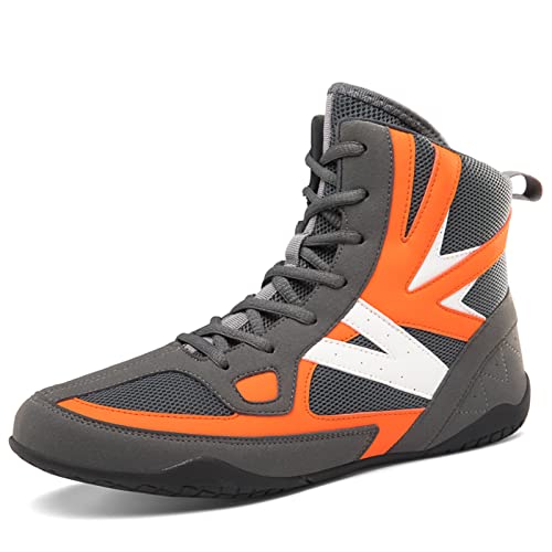 Cmadolrs Men's and Women's high top Wrestling Shoes Non Slip Breathable Boxing Shoes Wrestling Training Shoes Speed