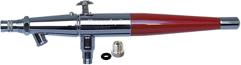 Aerógrafo Paasche Airbrush Co VL#5L de dupla ação, mistura interna e alimentação por sifão, prata