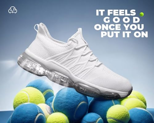 Image of Men's Air Running Shoes Non Slip Workout Casual Sport Shoes for Men Basketball Sneakers Fashion Tennis Sport Fitness Cross Trainers