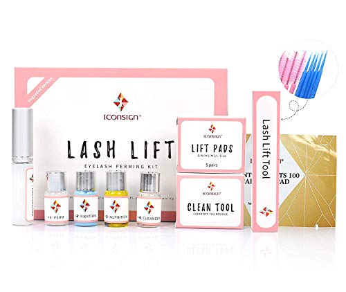 Lash Lift Kit, Upgraded Version Glue Complete Eyelash Perm Kit, Professional Eyelash Lash Extensions, Lash Lifts, Lash Curling, Eyelash Perming Wave Curling Semi-Permanent, Suitable For Salon