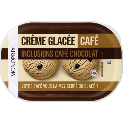 Monoprix Crème glacée au café, inclusions café chocolat - Le pot de 500g