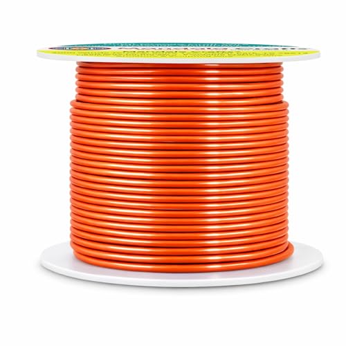 Image of Mandala Crafts 14 Gauge Burnt Orange Anodized Aluminum Craft Wire, 60 FT | Colored, Flexible, Bendable, for Bonsai, Armature, Sculpting, Wire Wrapping, Jewelry Making, Weather & Tarnish Resistant