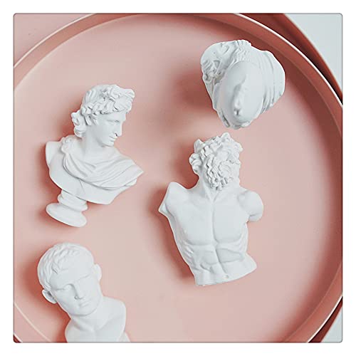 Gisela - Mini busti statue di personaggi famosi scultura ornamento busto greco in gesso stile resina artigianato Desktop Art Home Decor artigianato fotografia artigianato (4 pezzi)