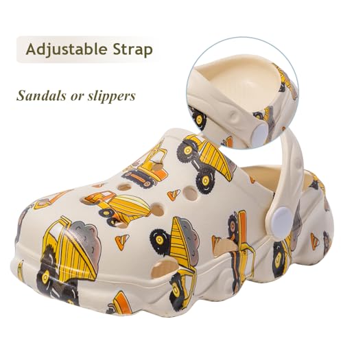 Image of Kids Clogs Boys Girls Toddler Dinosaur Slip on Slide Garden Shoes Cartoon Beach Pool Kids Clog Sandals Slippers Water Clogs
