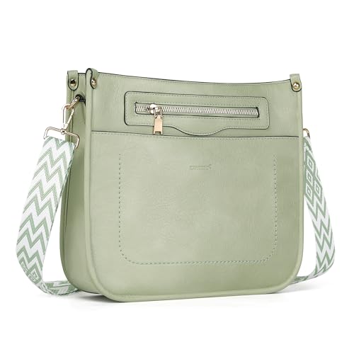 Image of TANTOMI Vegan Leather Crossbody Bags for Women Hobo Travel Purse Multi-Pocket Trendy Handbags & Womens Crossbody Bag