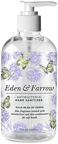 Eden & Farrow Hand Gel Sanitizer with Aloe Vera 16oz – Comes in a Great Pump Bottle