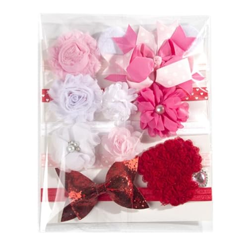 Kapmore Faixa de cabelo infantil DIY conjunto decorativo para o dia dos namorados faixa de cabeça de