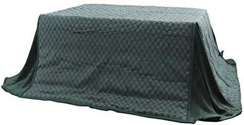 省スペース こたつ布団 長方形 185 225 高級ジャガード 綿 あったか コタツ布団 (185x225, 省マスダークグリーン)