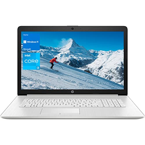 HP Newest Laptop, 17.3" HD+ Non-Touch Display, 11th Gen Intel Core i3-1115G4 Processor, Webcam, Bluetooth, HDMI, USB-A 3.0, RJ-45, Windows 11 Home, Silver (16GB RAM | 256GB PCIe SSD)